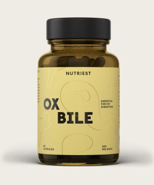 A bottle of Nutriest Ox Bile supplement