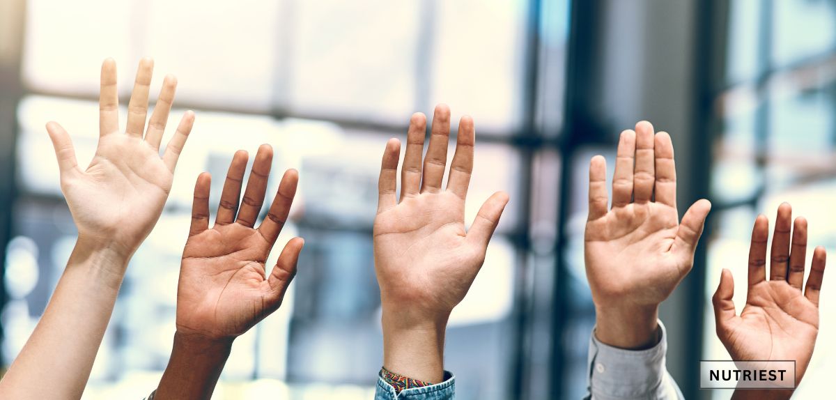 How long does it take for iron to be absorbed into the blood shown by raised pale hands.