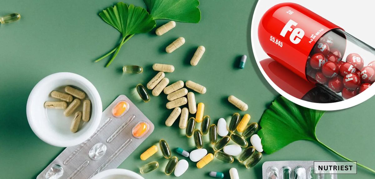 How long does it take for iron to be absorbed into the blood shown by various supplements