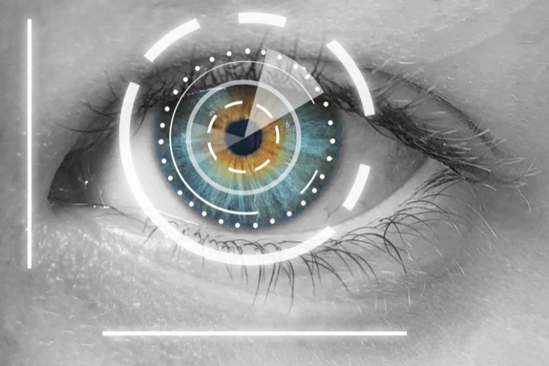 Close up of an eye highlighting signs of low iron eyes, such as paleness and reduced colour